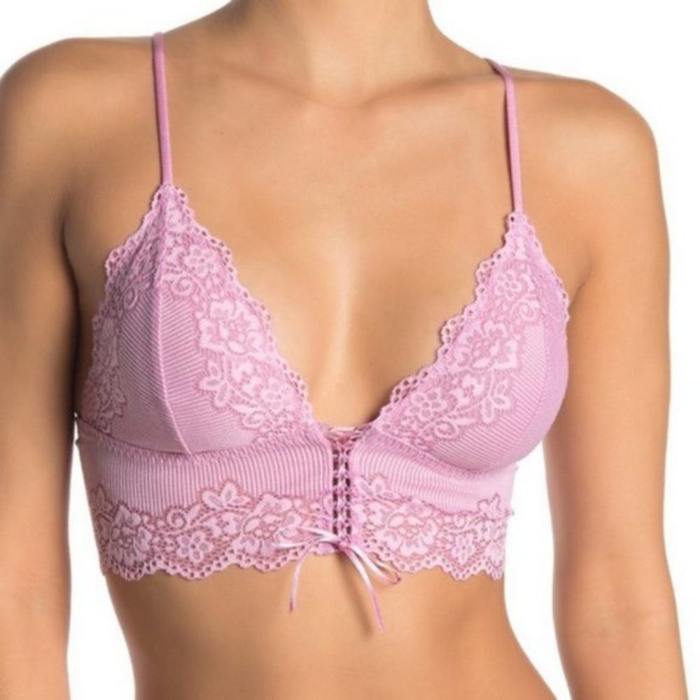 Free People | Caroline Lace Up Corset Bralette - Picture 3 of 11